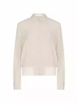 Шелковая рубашка Helmut Lang, бежевый