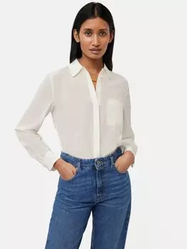 Шелковая рубашка Jigsaw, слоновая кость