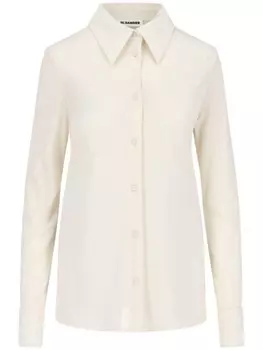 Шелковая рубашка Jil Sander, серый