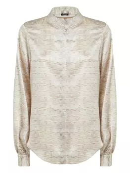 Шелковая рубашка Kiton, нейтральный