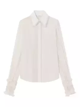 Шелковая рубашка Lafayette 148, нейтральный