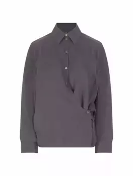 Шелковая рубашка LEMAIRE, серый