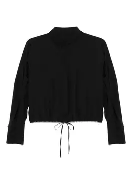 Шелковая рубашка LESS, черный