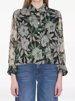 Шелковая рубашка LOEWE, зеленый