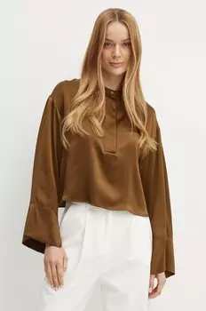 Шелковая рубашка Max&Co., коричневый