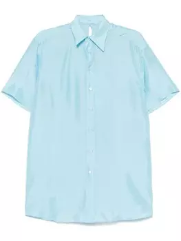 Шелковая рубашка MM6 Maison Margiela, синий