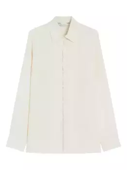 Шелковая рубашка на пуговицах MAX MARA, нейтральный