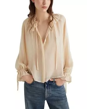 Шелковая рубашка Nuoto Marella, коричневый/бежевый