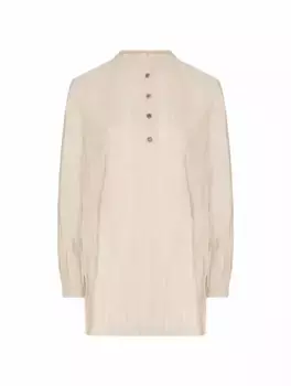 Шелковая рубашка Olga Loro Piana, бежевый