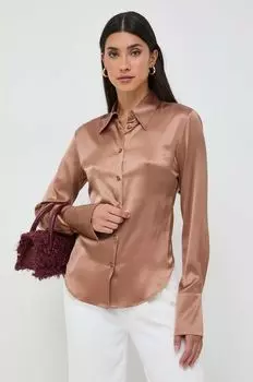 Шелковая рубашка Pinko, бежевый