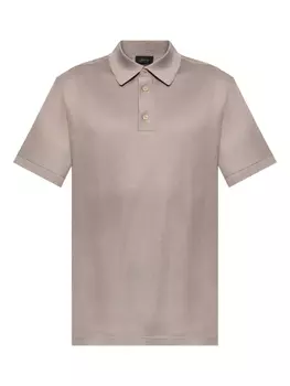 Шелковая рубашка поло Brioni, нейтральный