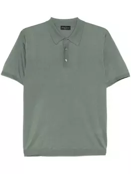 Шелковая рубашка-поло Roberto Collina, зеленый