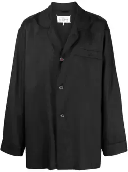 Шелковая рубашка с длинными рукавами MAISON MARGIELA, черный