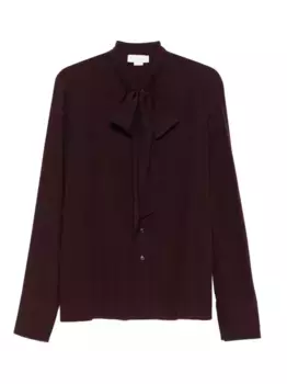 Шелковая рубашка с галстуком-бабочкой STELLA MCCARTNEY, красный
