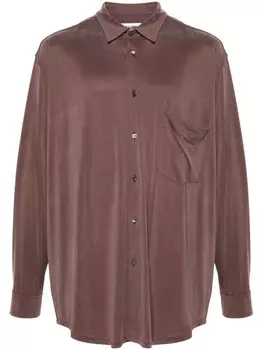 Шелковая рубашка с плетеным ремешком Magliano, фиолетовый