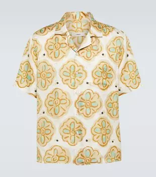 Шелковая рубашка с принтом Commas, разноцветный