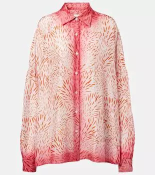 Шелковая рубашка с принтом Dries Van Noten, Dessin B