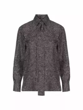 Шелковая рубашка с принтом Kiton, мультиколор