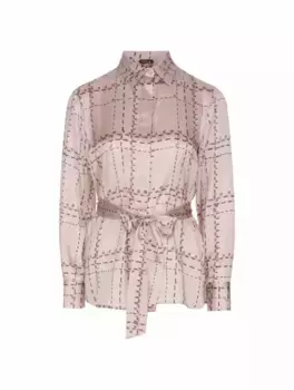 Шелковая рубашка с принтом Kiton, мультиколор