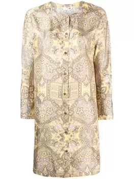 Шелковая рубашка с принтом Manzoni 24, желтый