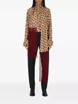 Шелковая рубашка с принтом пейсли Burberry, нейтральный