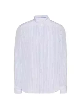 Шелковая рубашка с шарфом на шее Valentino Garavani, цвет azure