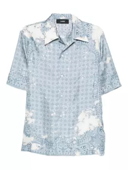 Шелковая рубашка с узором пейсли AMIRI, синий