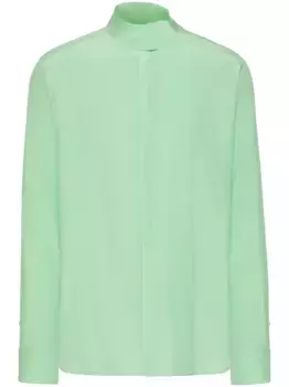 Шелковая рубашка с завязками VALENTINO GARAVANI, зеленый