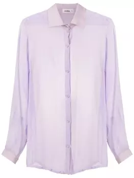 Шелковая рубашка с жатым эффектом Amir Slama, фиолетовый