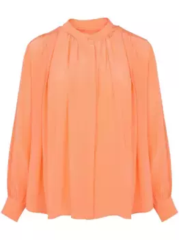 Шелковая рубашка со складками YVES SALOMON, зеленый