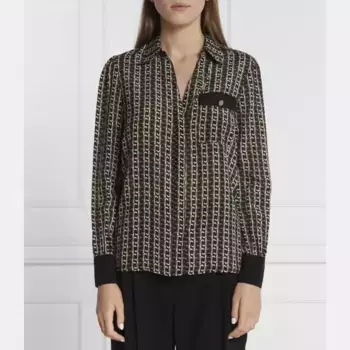 Шелковая рубашка стандартного кроя Liu Jo, коричневый