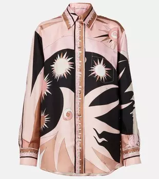 Шелковая рубашка Stella Pucci, розовый