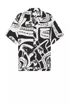 Шелковая рубашка strada Rhude, черный