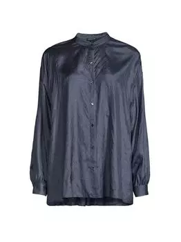 Шелковая рубашка свободного кроя Eileen Fisher