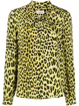 Шелковая рубашка Taos с леопардовым принтом Zadig&Voltaire, желтый