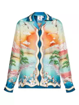 Шелковая рубашка Tennis Club CASABLANCA, синий