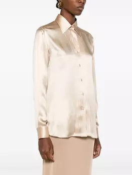 Шелковая рубашка TOM FORD, бежевый