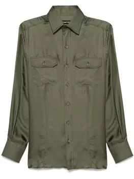 Шелковая рубашка TOM FORD, зеленый