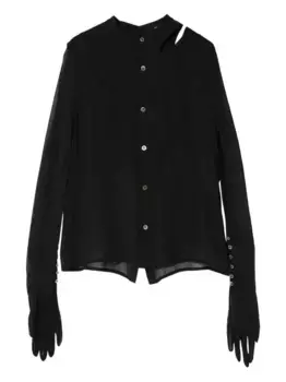 Шелковая рубашка Undercover, черный