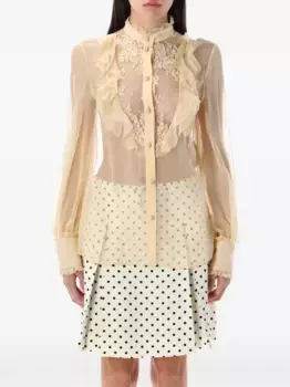 Шелковая рубашка VALENTINO GARAVANI, желтый