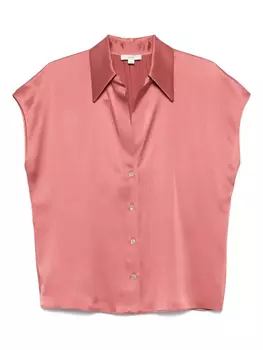 Шелковая рубашка Vince, розовый