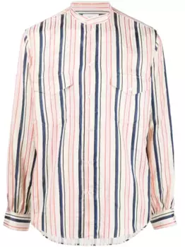 Шелковая рубашка в полоску Bally, нейтральный