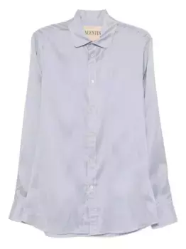 Шелковая рубашка в полоску VALENTINO GARAVANI, синий