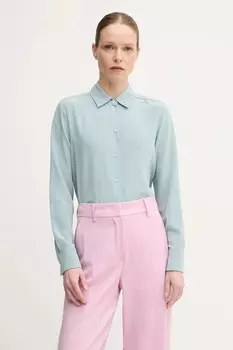 Шелковая рубашка Weekend Max Mara, бирюзовый