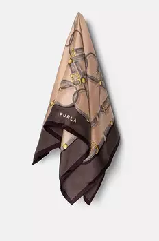 Шелковая шаль Furla, коричневый