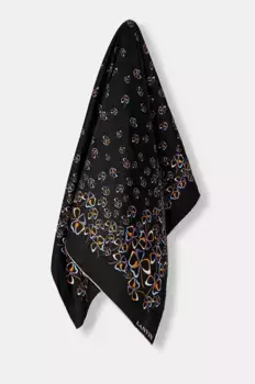 Шелковая шаль Lanvin, черный
