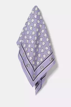 Шелковая шаль Moschino, фиолетовый