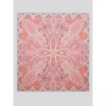 Шелковая шаль с узором пейсли ETRO, розовый