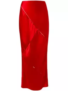 Шелковая юбка Alejandra Alonso Rojas, красный