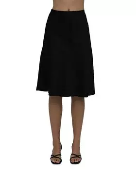 Шелковая юбка клёш Rosetta Getty, черный